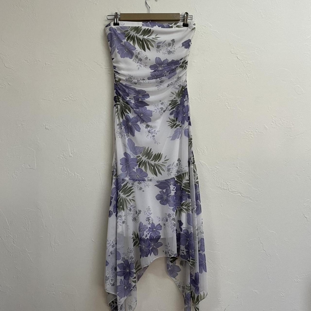 Mariposa White and Purple Dress
